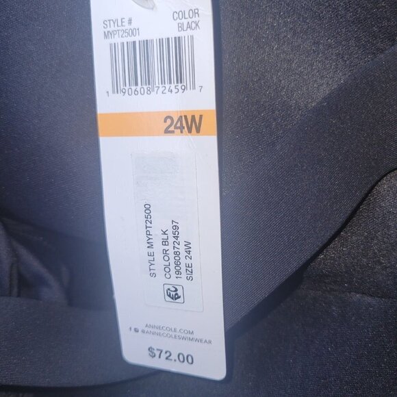 ANNE Cole Twist Front Underwire Bandeaukini Swim Top. NWT $78. Size 24W - Picture 5 of 5